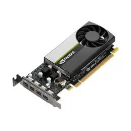 NVIDIA T1000 - Carte graphique - T1000 - 4 Go GDDR6 - PCIe 3.0 x16 profil bas - 4 x Mini DisplayPort (VCNT1000-PB)_2